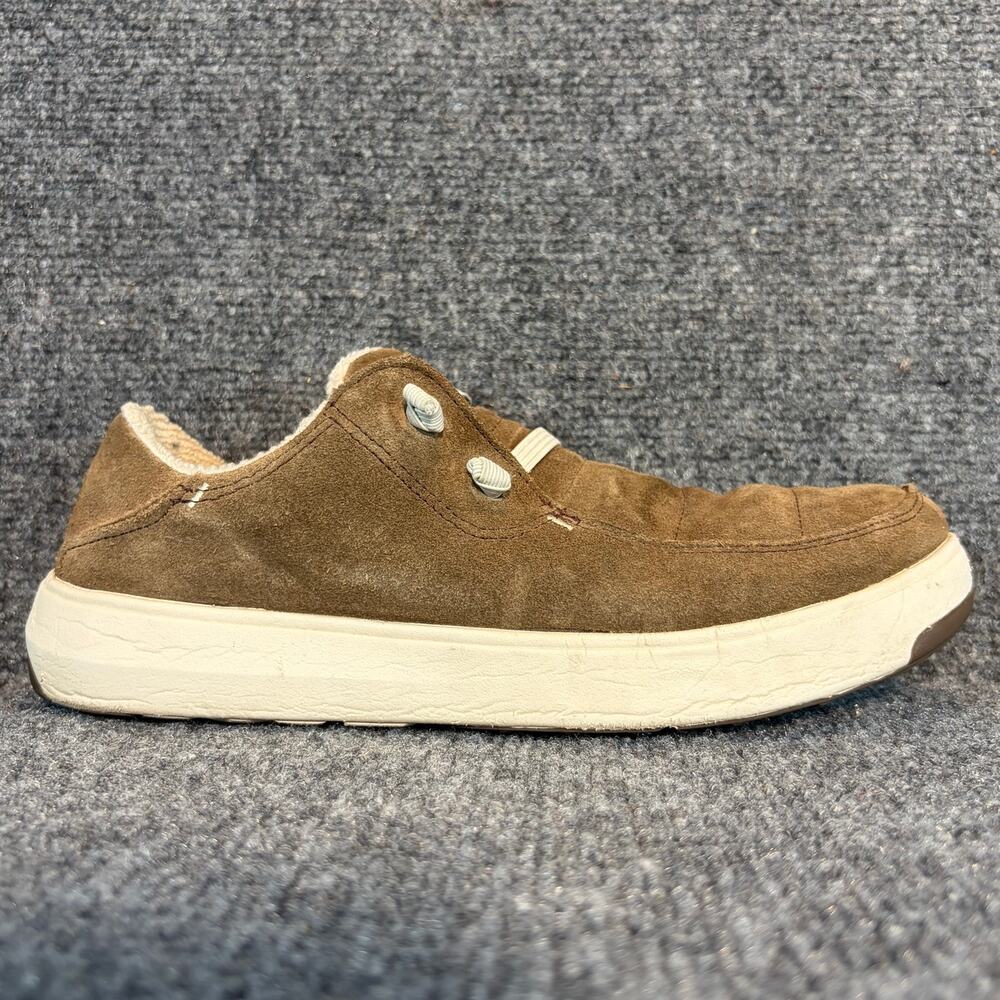 Stio Colter Low Top Womens 9 Brown Suede Shearling Fleece Slip On Shoes Sneakers